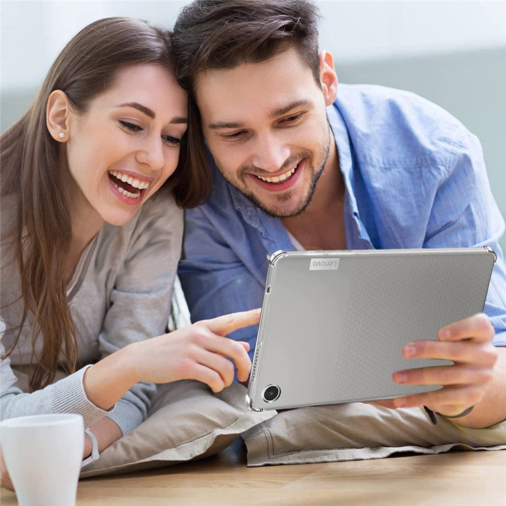 For Lenovo Tab M8 (4th Gen) 2024 TB-301XU / M8 (4th Gen) 2023 TB-300FU Transparent Tablet Case Reinforced Corners Anti-Drop Tablet TPU Cover