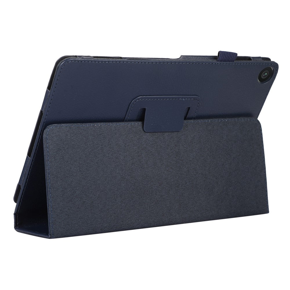 For Lenovo Tab M10 (Gen 3) Litchi Texture PU Leather Case Full Protection Stand Tablet Cover - Dark Blue