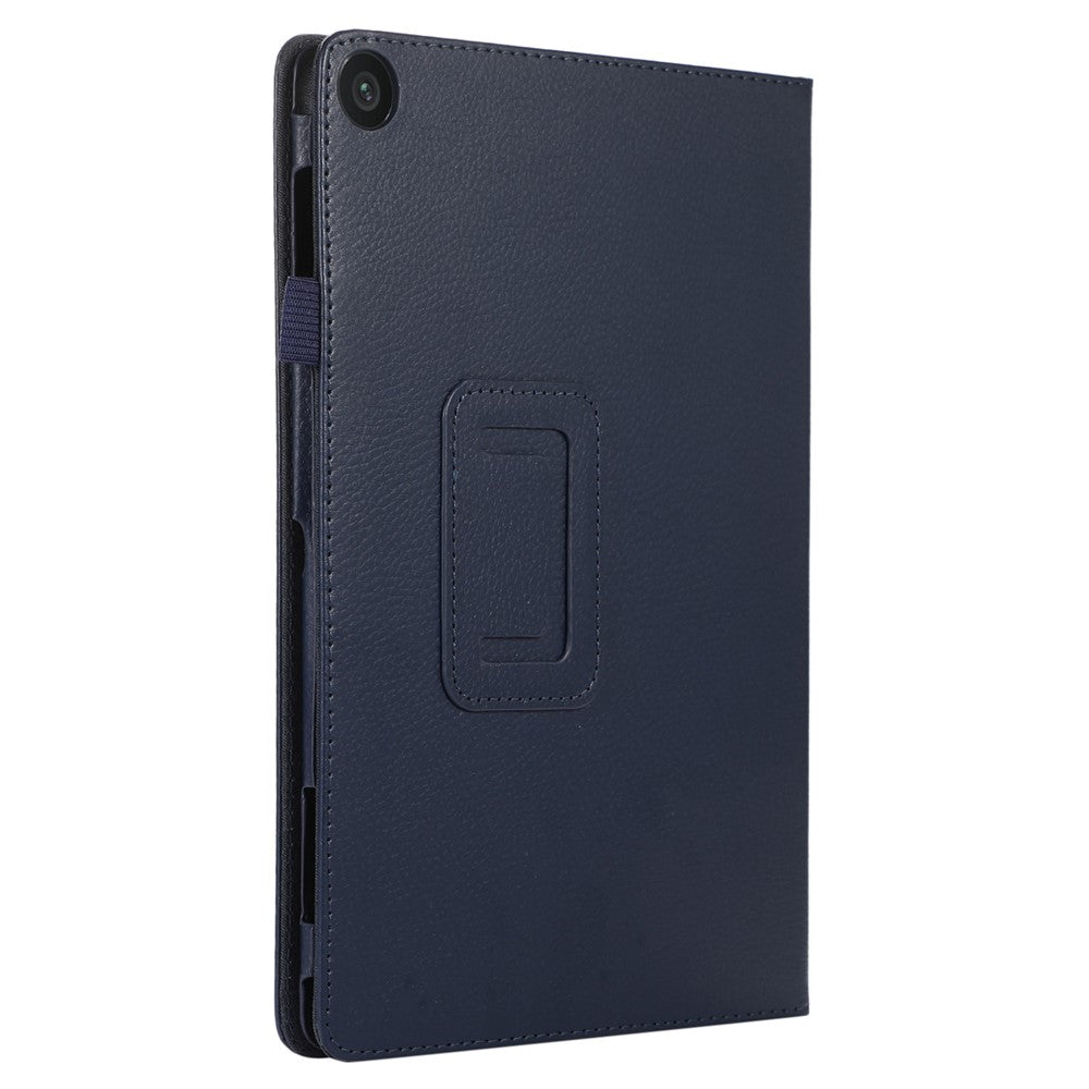 For Lenovo Tab M10 (Gen 3) Litchi Texture PU Leather Case Full Protection Stand Tablet Cover - Dark Blue