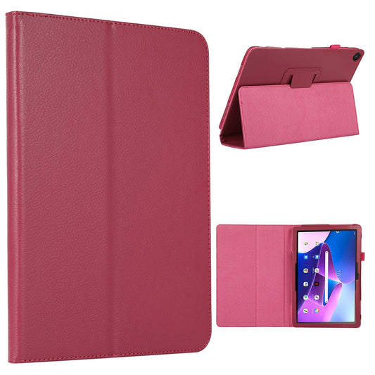 For Lenovo Tab M10 (Gen 3) Litchi Texture PU Leather Case Full Protection Stand Tablet Cover - Rose