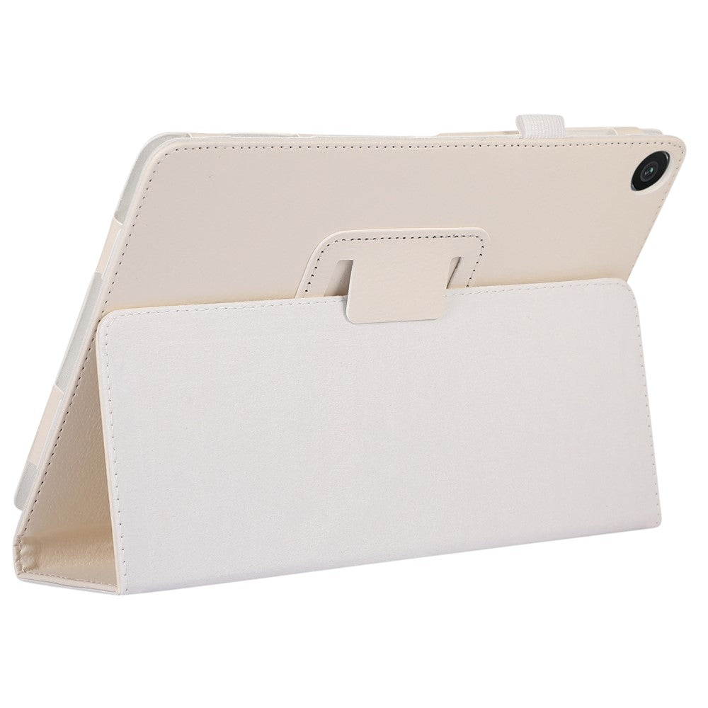 For Lenovo Tab M10 (Gen 3) Litchi Texture PU Leather Case Full Protection Stand Tablet Cover - White
