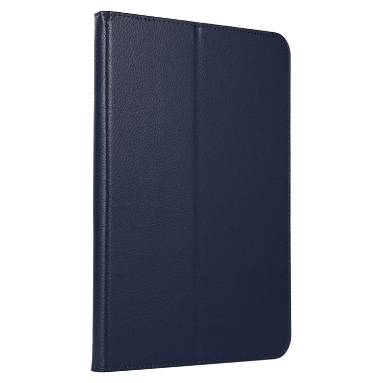 For OnePlus Pad PU Leather Tablet Case Litchi Texture Bi-fold Stand Tablet Cover - Dark Blue