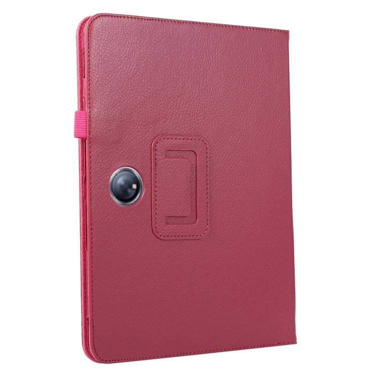 For OnePlus Pad PU Leather Tablet Case Litchi Texture Bi-fold Stand Tablet Cover - Rose