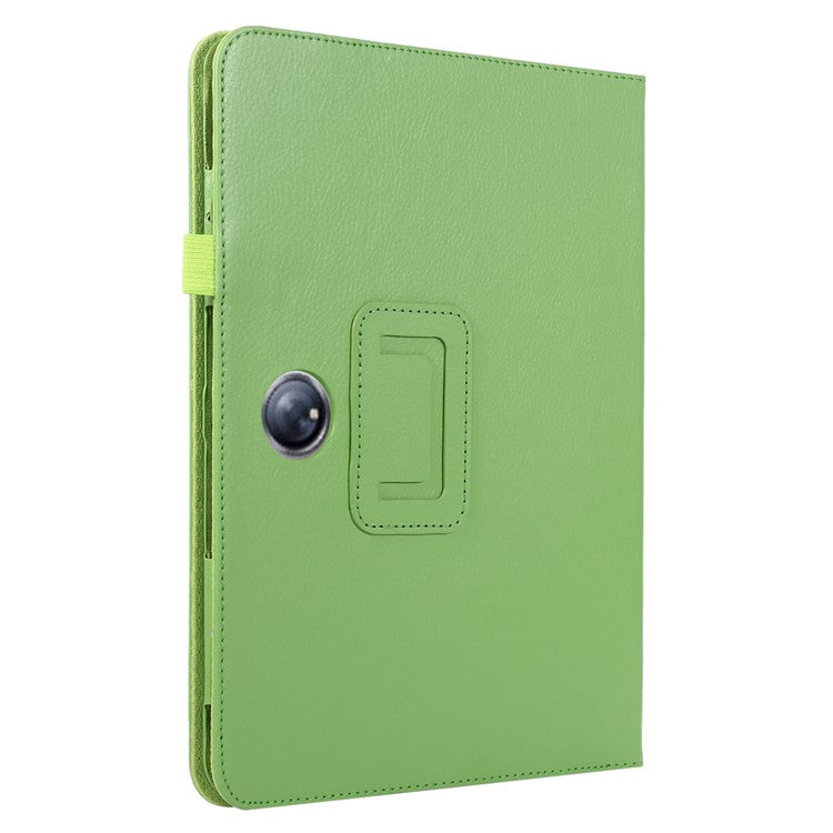 For OnePlus Pad PU Leather Tablet Case Litchi Texture Bi-fold Stand Tablet Cover - Green