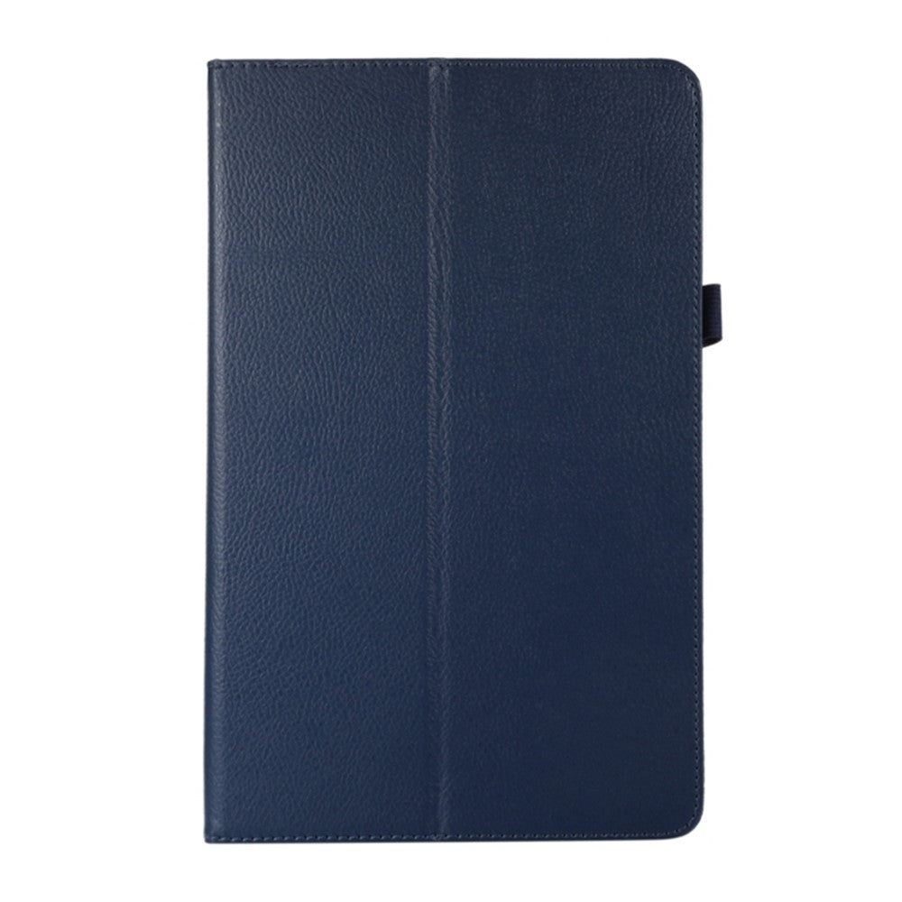 PU Leather Flip Cover for Lenovo Tab M8 (4th Gen) 2024 TB-301XU / M8 (4th Gen) 2023 TB-300FU Litchi Texture Tablet Case Stand - Dark Blue