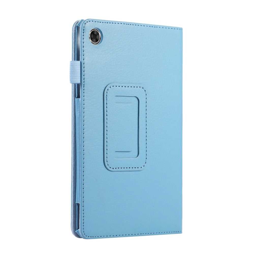 PU Leather Flip Cover for Lenovo Tab M8 (4th Gen) 2024 TB-301XU / M8 (4th Gen) 2023 TB-300FU Litchi Texture Tablet Case Stand - Baby Blue