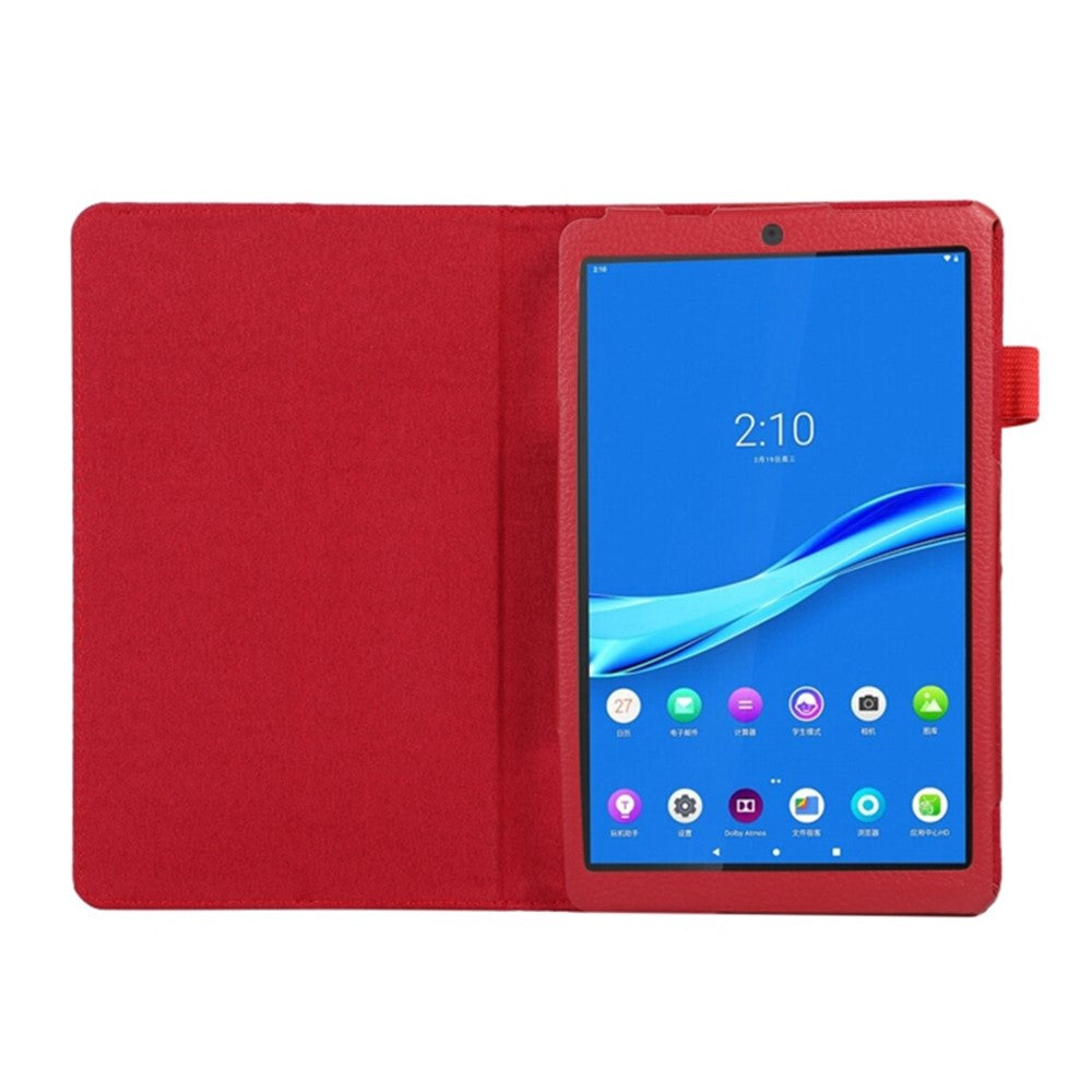 PU Leather Flip Cover for Lenovo Tab M8 (4th Gen) 2024 TB-301XU / M8 (4th Gen) 2023 TB-300FU Litchi Texture Tablet Case Stand - Red