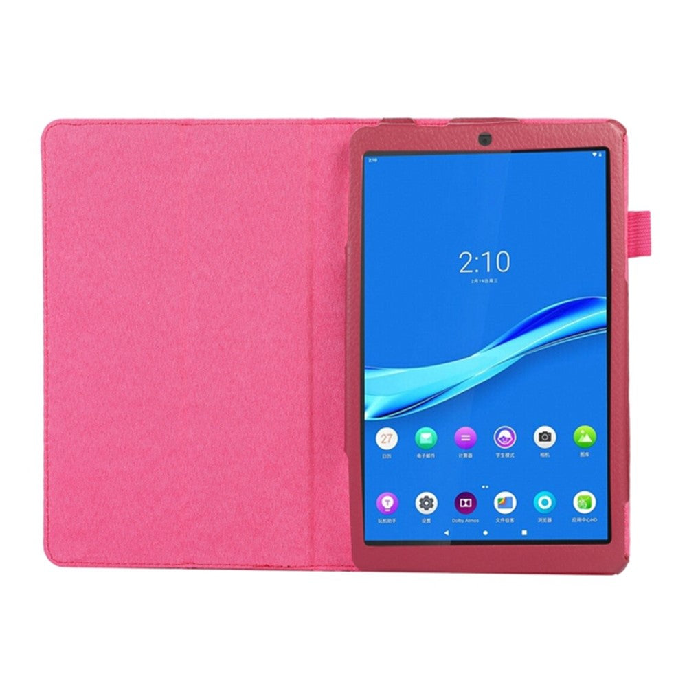 PU Leather Flip Cover for Lenovo Tab M8 (4th Gen) 2024 TB-301XU / M8 (4th Gen) 2023 TB-300FU Litchi Texture Tablet Case Stand - Rose