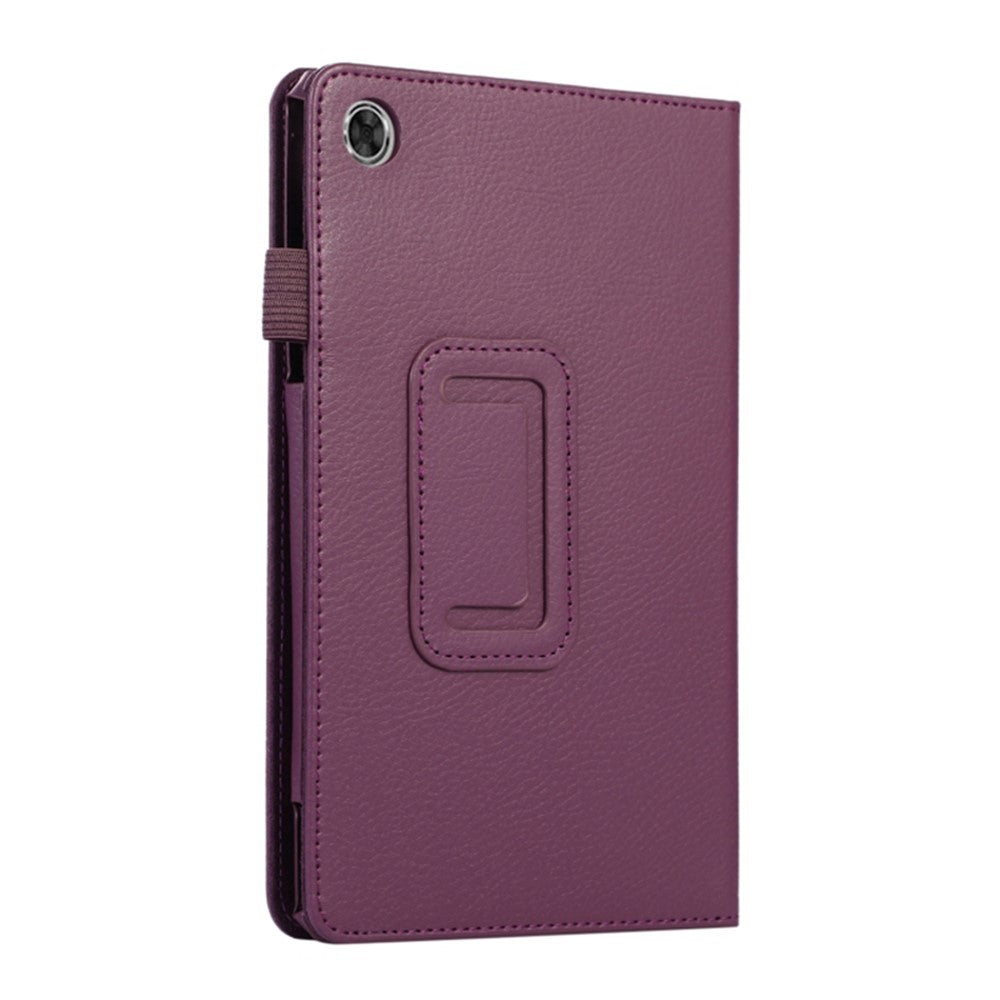 PU Leather Flip Cover for Lenovo Tab M8 (4th Gen) 2024 TB-301XU / M8 (4th Gen) 2023 TB-300FU Litchi Texture Tablet Case Stand - Purple