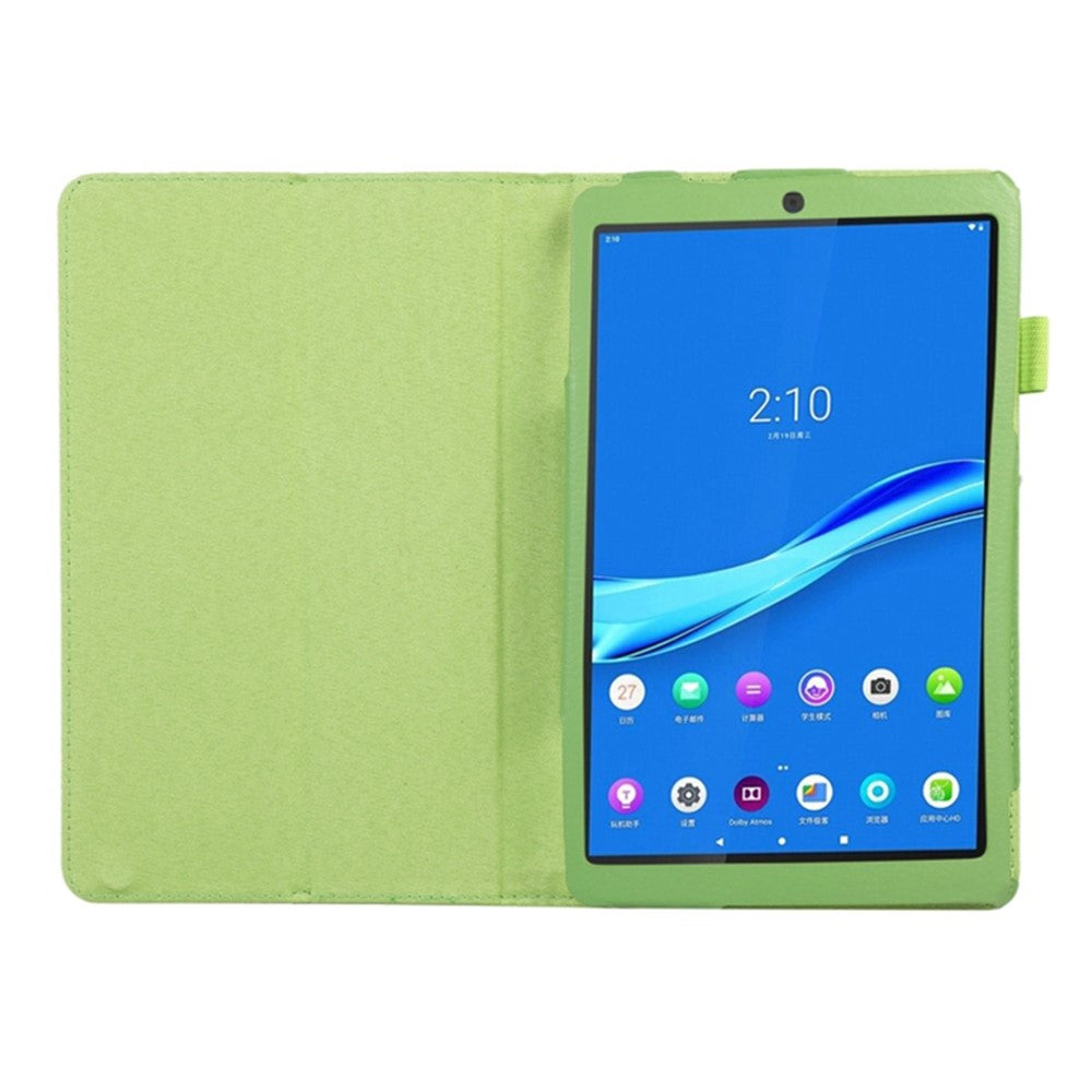 PU Leather Flip Cover for Lenovo Tab M8 (4th Gen) 2024 TB-301XU / M8 (4th Gen) 2023 TB-300FU Litchi Texture Tablet Case Stand - Green