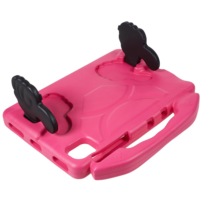 For Samsung Galaxy Tab S7 / S8 / S9 / S9 FE Tablet Case Handle Grip Thumb Kickstand EVA Tablet Cover - Rose