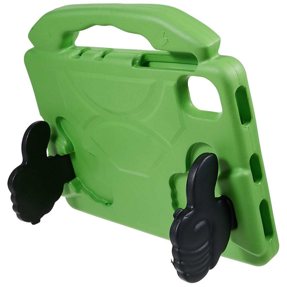 For Samsung Galaxy Tab S7 / S8 / S9 / S10 FE / S9 FE Tablet Case Handle Grip Thumb Kickstand EVA Tablet Cover - Green