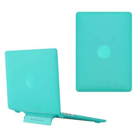 Shockproof Cover for MacBook Air 13 inch (2025) / (2024) A3113 M3 / (2022) A2681 M2 Heat Dissipation Hard PC Laptop Case with Kickstand - Green