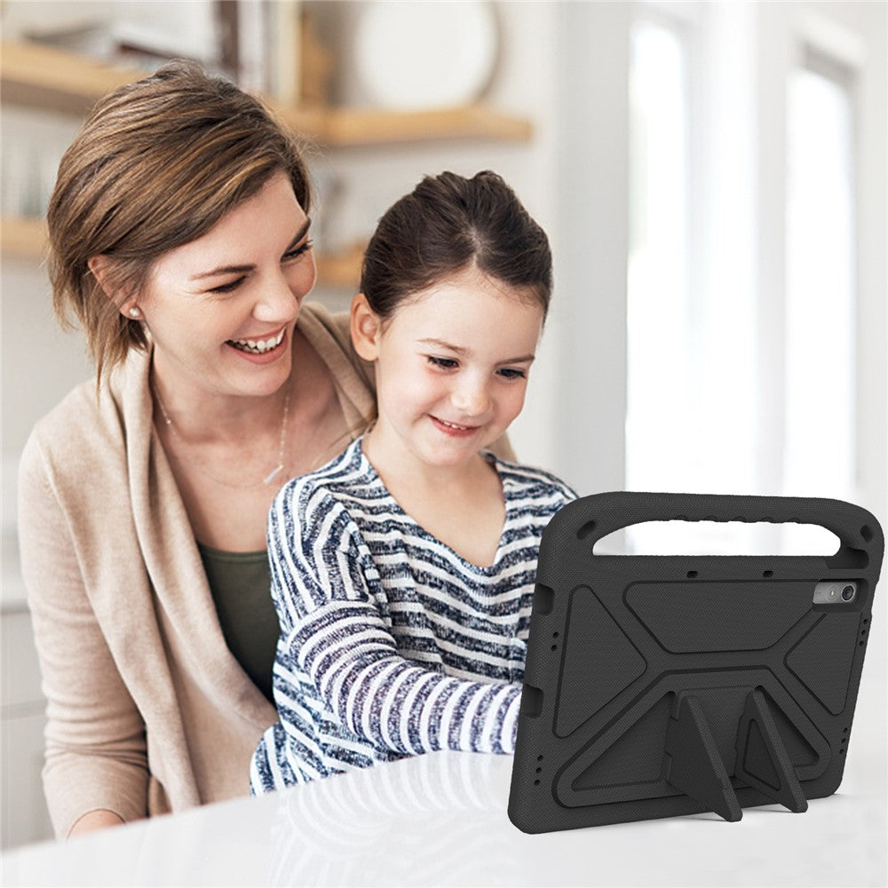 For Lenovo Tab P11 Gen 2 Hand Grip EVA Tablet Case Kickstand Shockproof Tablet Cover - Black