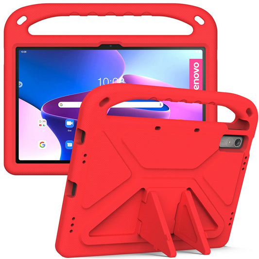 For Lenovo Tab P11 Gen 2 Hand Grip EVA Tablet Case Kickstand Shockproof Tablet Cover - Red