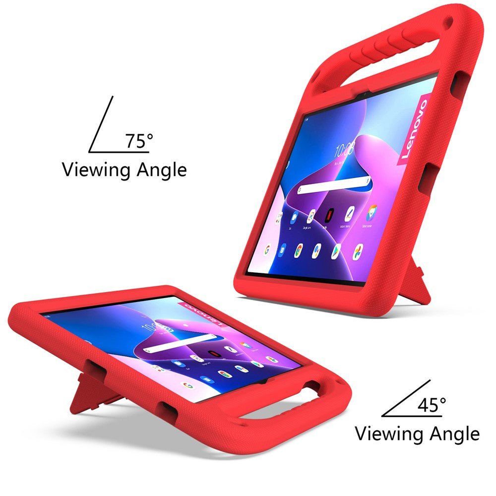 For Lenovo Tab P11 Gen 2 Hand Grip EVA Tablet Case Kickstand Shockproof Tablet Cover - Red