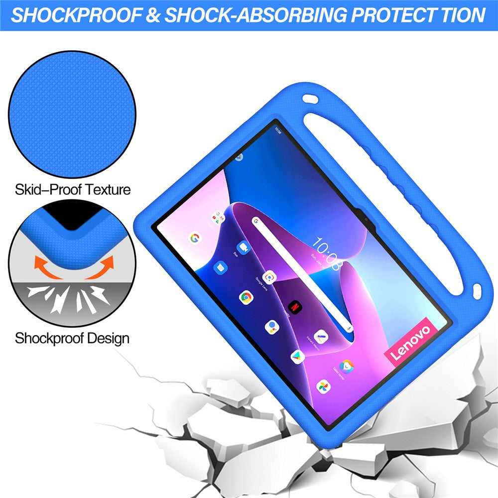 For Lenovo Tab P11 Gen 2 Hand Grip EVA Tablet Case Kickstand Shockproof Tablet Cover - Blue