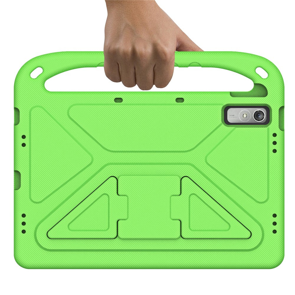 For Lenovo Tab P11 Gen 2 Hand Grip EVA Tablet Case Kickstand Shockproof Tablet Cover - Green