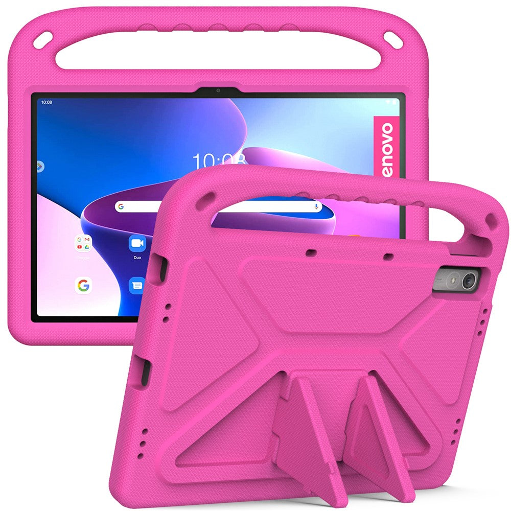 For Lenovo Tab P11 Gen 2 Hand Grip EVA Tablet Case Kickstand Shockproof Tablet Cover - Rose