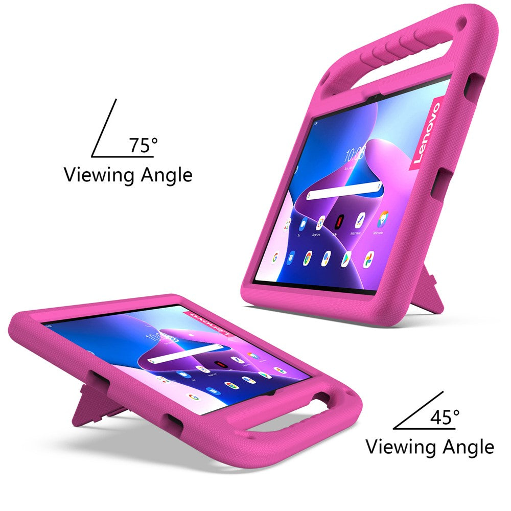 For Lenovo Tab P11 Gen 2 Hand Grip EVA Tablet Case Kickstand Shockproof Tablet Cover - Rose