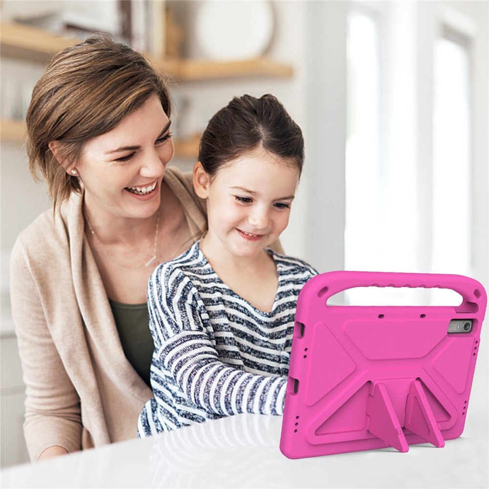 For Lenovo Tab P11 Gen 2 Hand Grip EVA Tablet Case Kickstand Shockproof Tablet Cover - Rose