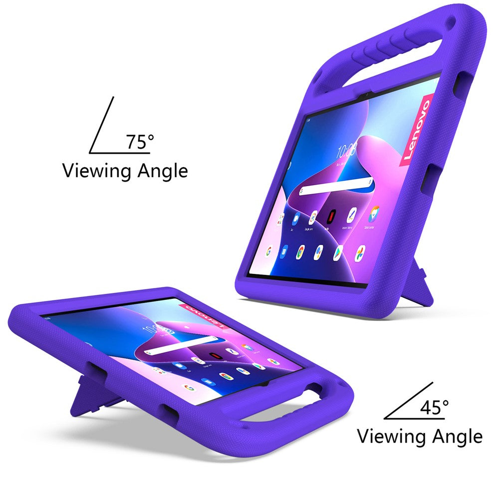 For Lenovo Tab P11 Gen 2 Hand Grip EVA Tablet Case Kickstand Shockproof Tablet Cover - Purple