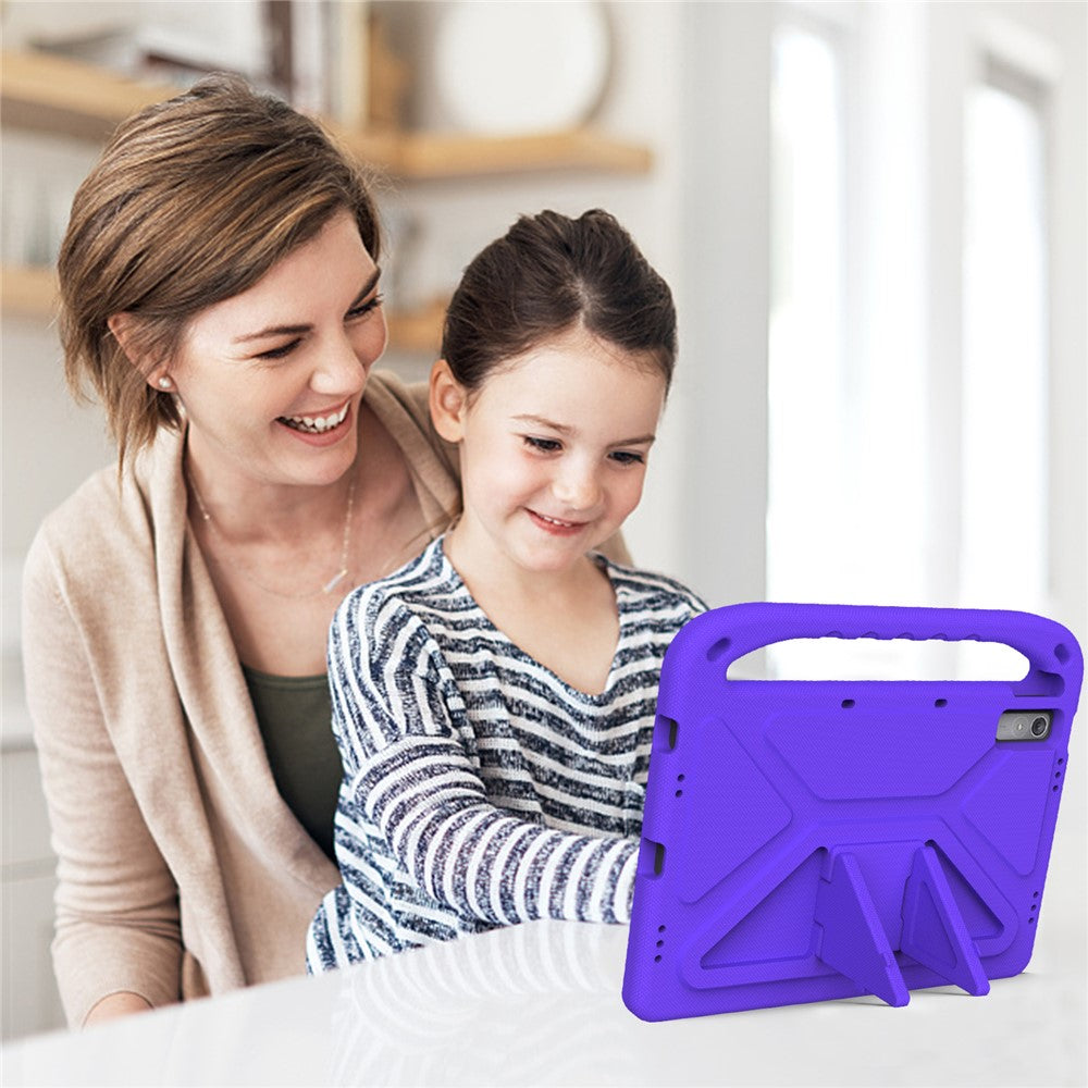 For Lenovo Tab P11 Gen 2 Hand Grip EVA Tablet Case Kickstand Shockproof Tablet Cover - Purple