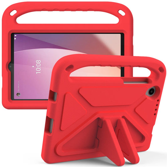 For Lenovo Tab M8 (4th Gen) 2024 TB-301XU / M8 (4th Gen) 2023 TB-300FU Hand Grip EVA Tablet Case Foldable Kickstand Tablet Cover - Red
