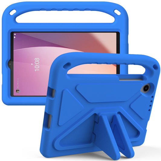 For Lenovo Tab M8 (4th Gen) 2024 TB-301XU / M8 (4th Gen) 2023 TB-300FU Hand Grip EVA Tablet Case Foldable Kickstand Tablet Cover - Blue