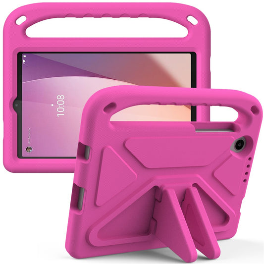 For Lenovo Tab M8 (4th Gen) 2024 TB-301XU / M8 (4th Gen) 2023 TB-300FU Hand Grip EVA Tablet Case Foldable Kickstand Tablet Cover - Rose