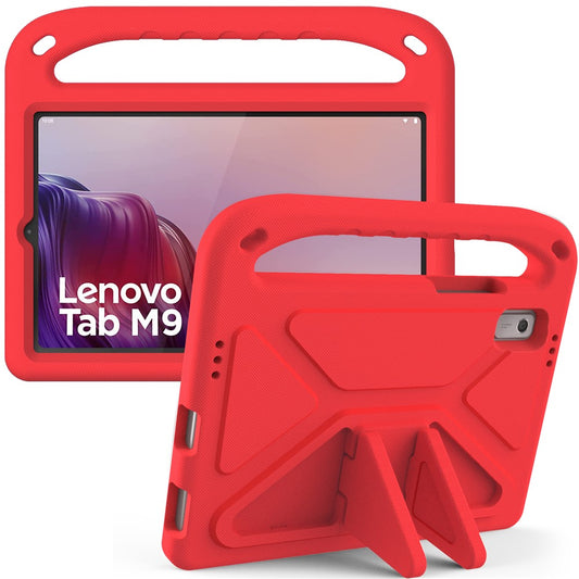 For Lenovo Tab M9 Kickstand Tablet Case Hand Grip EVA Shockproof Cover - Red