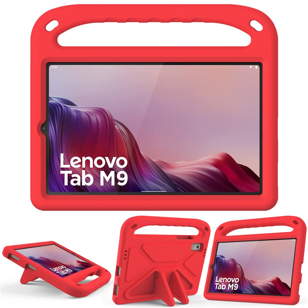 For Lenovo Tab M9 Kickstand Tablet Case Hand Grip EVA Shockproof Cover - Red