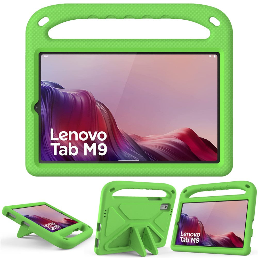 For Lenovo Tab M9 Kickstand Tablet Case Hand Grip EVA Shockproof Cover - Green