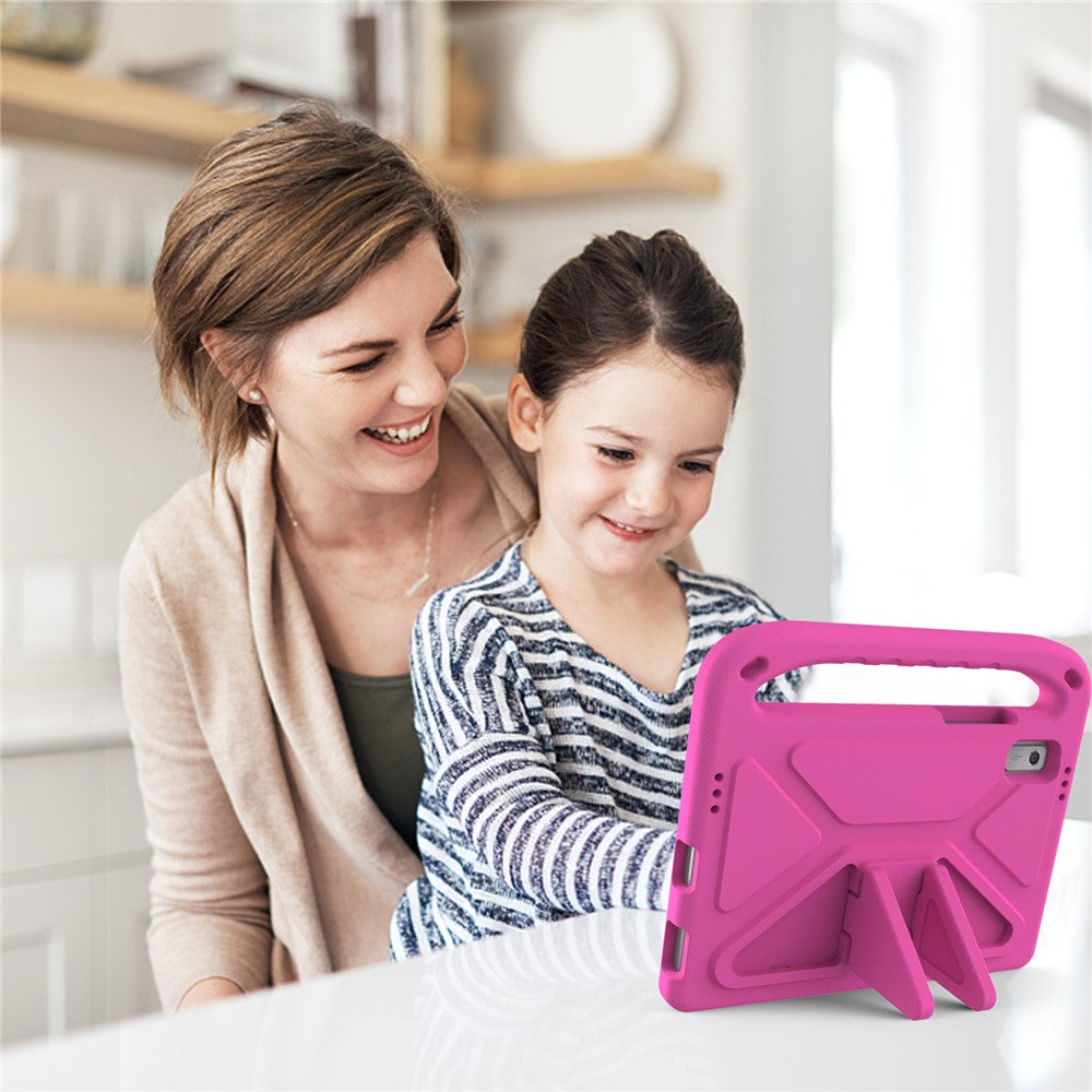 For Lenovo Tab M9 Kickstand Tablet Case Hand Grip EVA Shockproof Cover - Rose