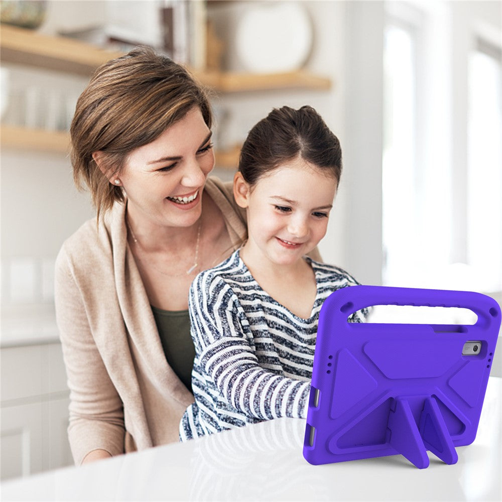For Lenovo Tab M9 Kickstand Tablet Case Hand Grip EVA Shockproof Cover - Purple
