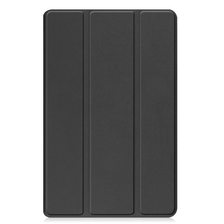 For Samsung Galaxy Tab A9 Tri-fold Stand PU Leather Tablet Case Full Protection Tablet Cover - Black