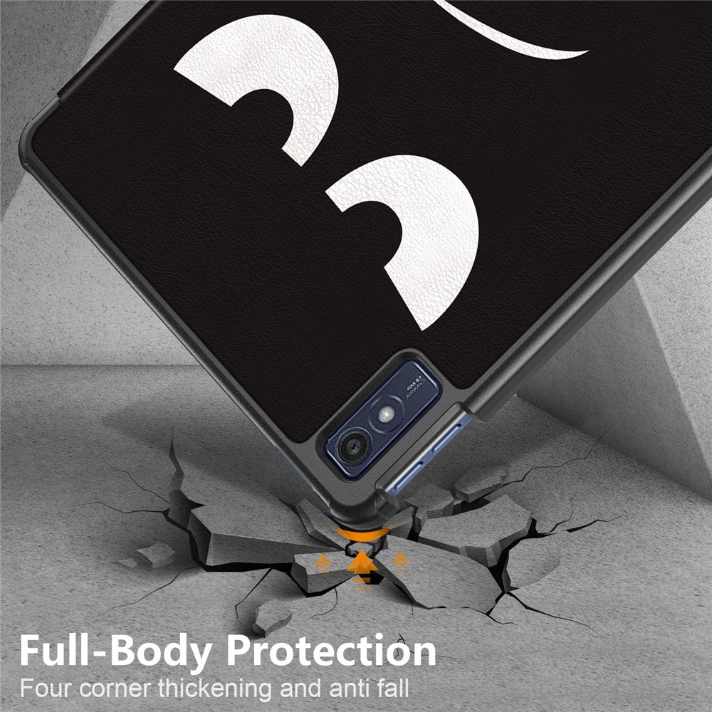 Trifold Stand Cover for Lenovo Tab M10 5G TB-360ZU , PU Leather Pattern Printing Tablet Case with Auto Sleep / Wake - Don't Touch Me