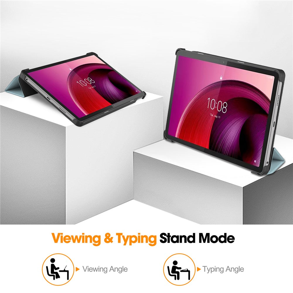 For Lenovo Tab M10 5G PU Leather Trifold Stand Cover Pattern Printing Auto Wake / Sleep Tablet Case - Horse