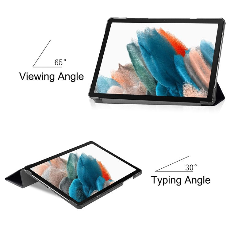 For Samsung Galaxy Tab A9+ Trifold Stand Tablet Case PU Leather Pattern Printing Smart Protective Cover -  Don't Touch Me