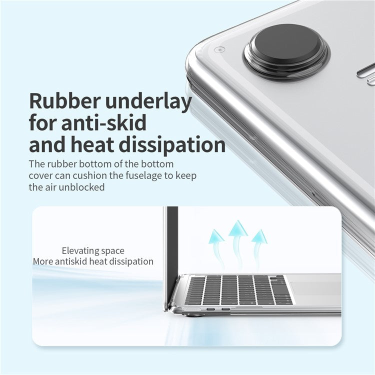 LENTION For Macbook Air 15 inch (2023) M2 A2941 / (2024) A3114 M3 Hard PC Case Full Protection Anti-Scratch Laptop Cover