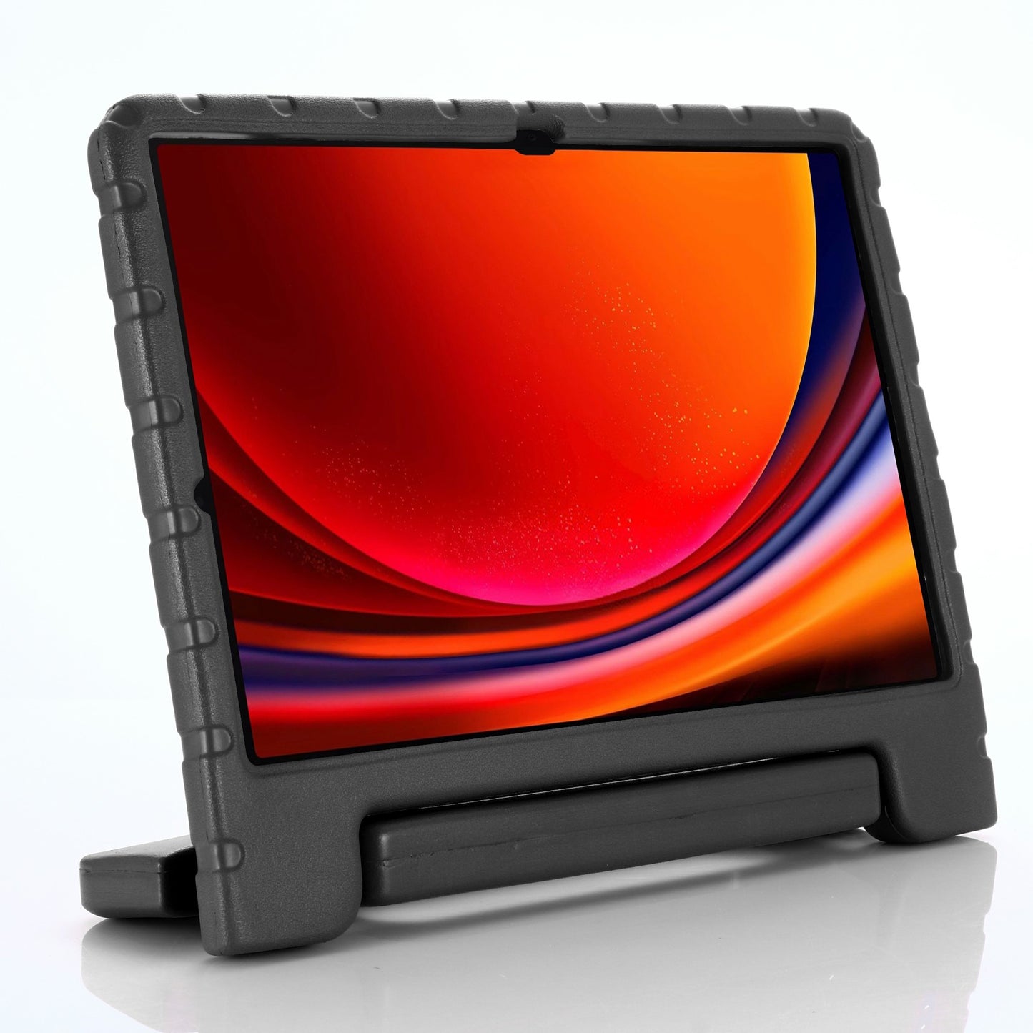 For Samsung Galaxy Tab S9+ / S9 FE+ EVA Tablet Protective Case Handle Kickstand Drop-Proof Cover - Black