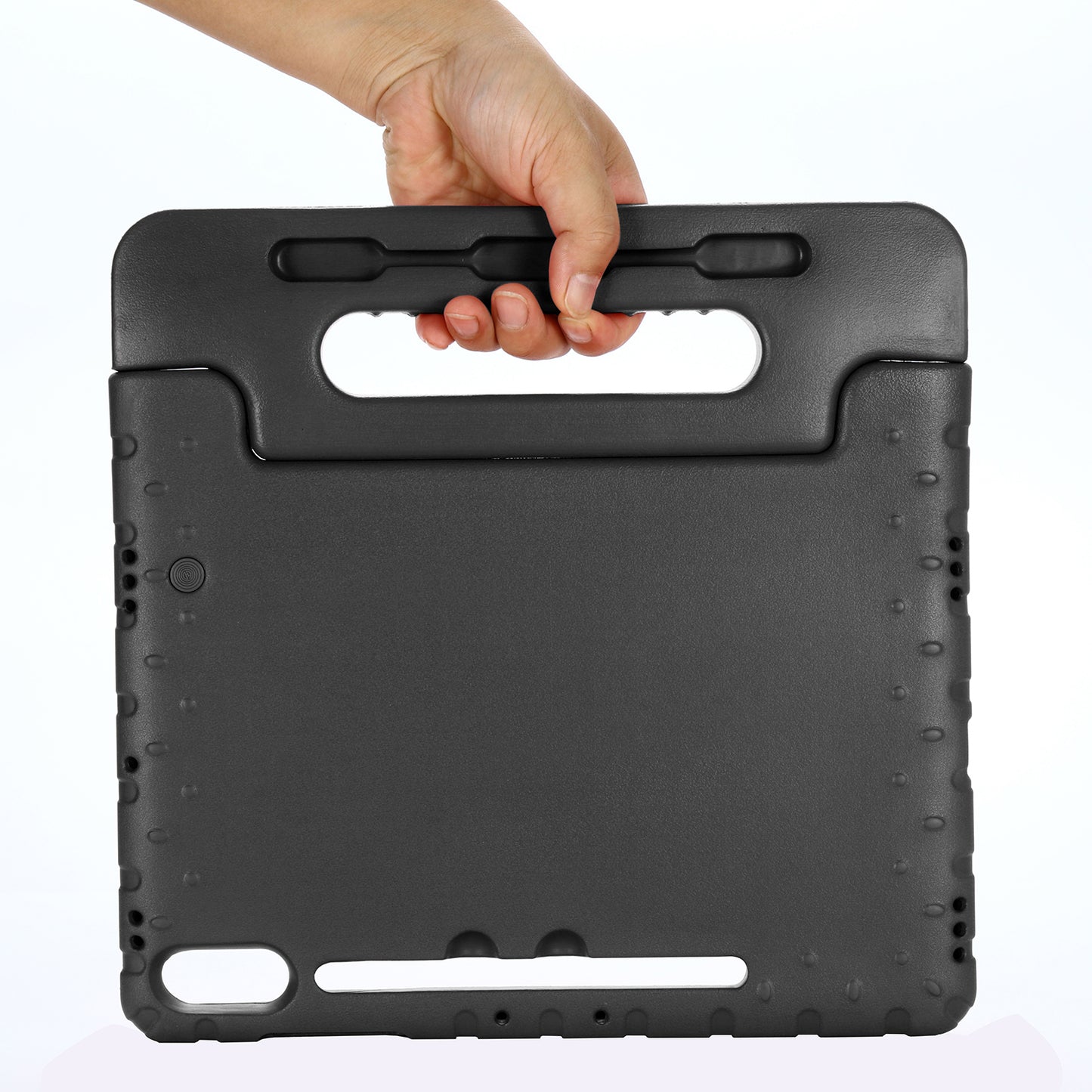 For Samsung Galaxy Tab S9+ / S9 FE+ EVA Tablet Protective Case Handle Kickstand Drop-Proof Cover - Black