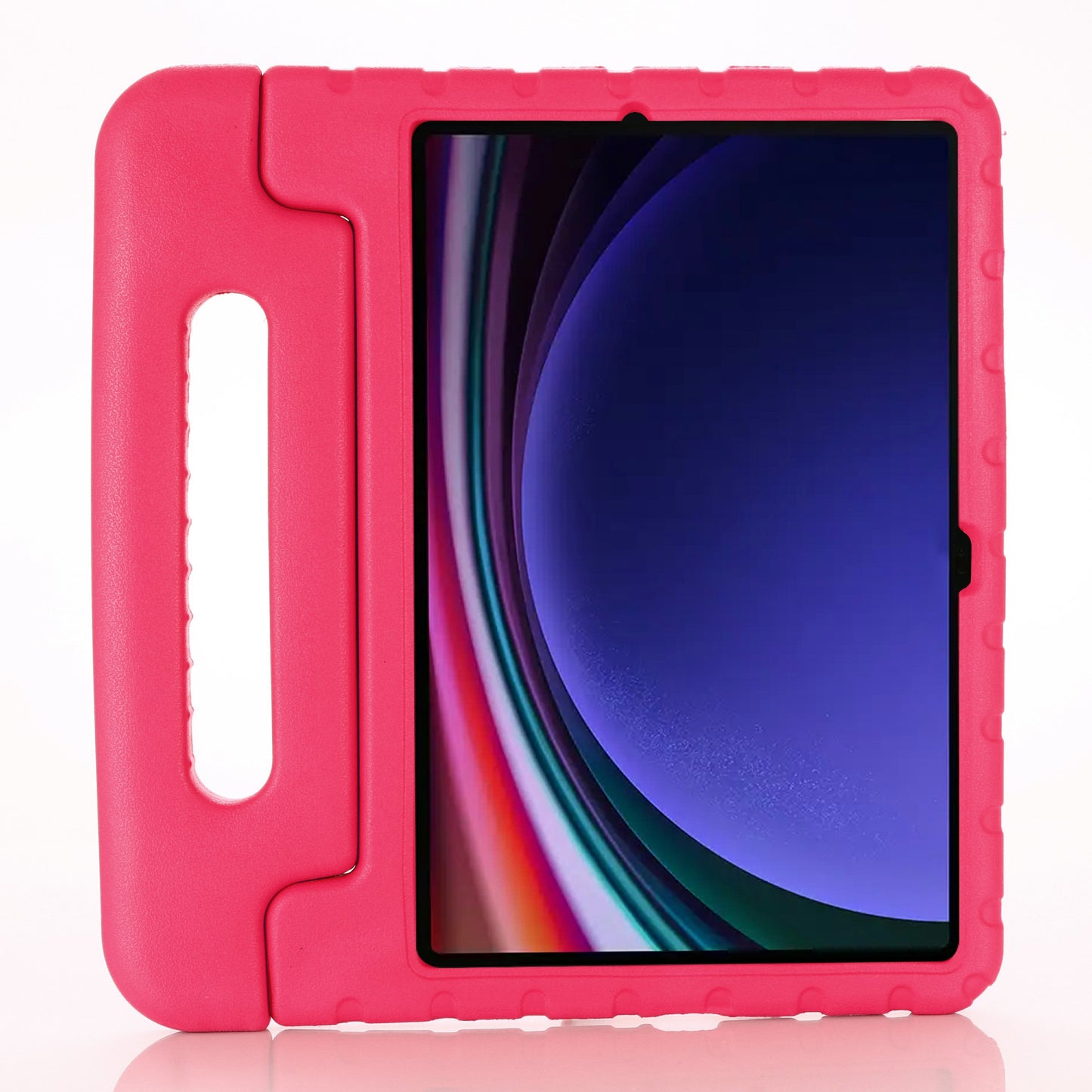 For Samsung Galaxy Tab S9 / S9 FE Protective EVA Kids Cover Handle Kickstand Shockproof Tablet Case - Rose