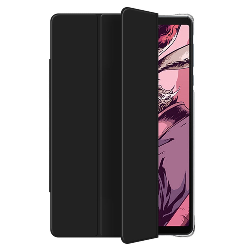 PU Leather Smart Case for Lenovo Legion Y700 , Trifold Stand Heat Dissipation Tablet Cover - Black+Grey