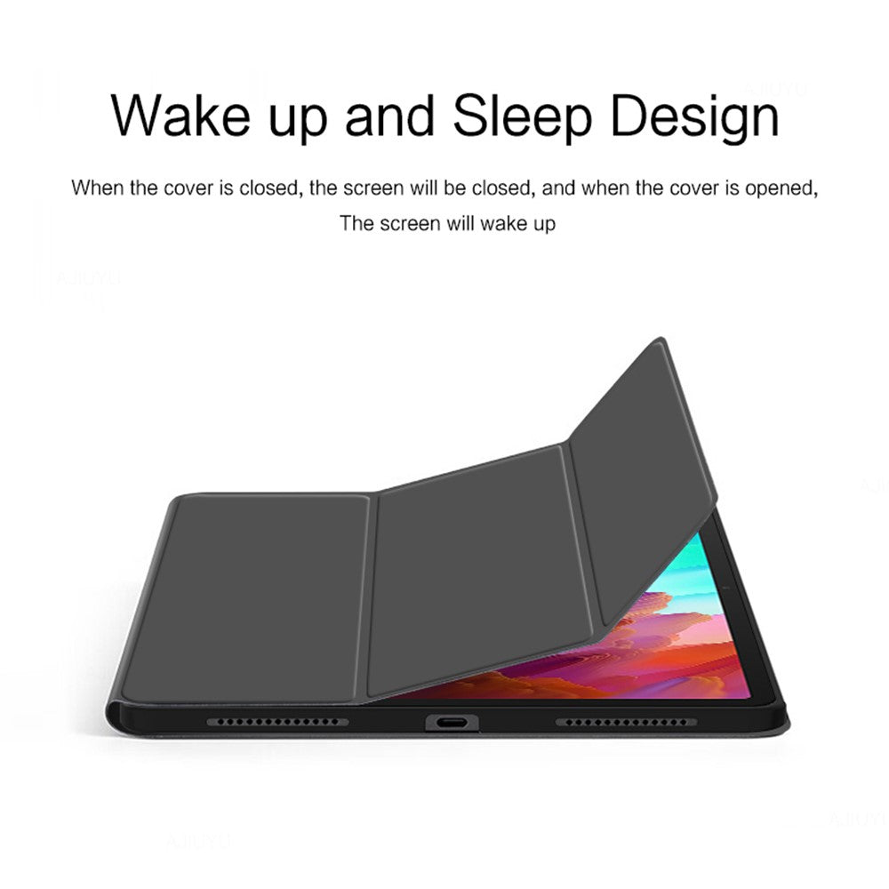 Tablet Case for Lenovo Xiaoxin Pad Pro 12.7 inch , Trifold Stand PU Leather Auto Sleep  /  Wake Smart Cover - Green