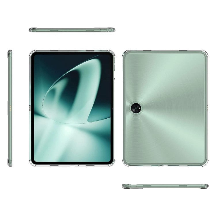 For OnePlus Pad Transparent TPU Tablet Case Reinforced Corners Anti-drop Tablet Cover