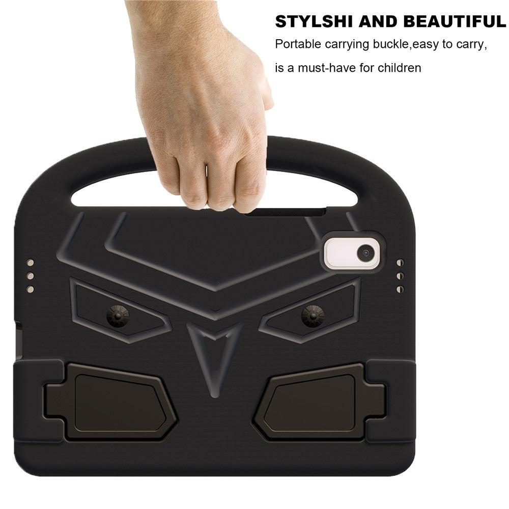 For Lenovo Tab M9 Sparrow Style EVA Case Foldable Kickstand Tablet Protective Cover with Portable Handle - Black