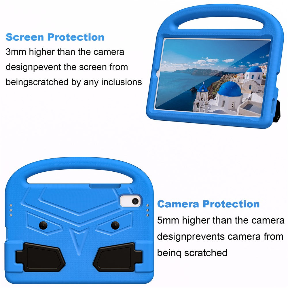 For Lenovo Tab M9 Sparrow Style EVA Case Foldable Kickstand Tablet Protective Cover with Portable Handle - Blue