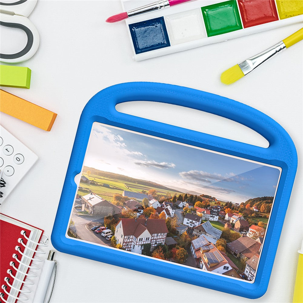 For Lenovo Tab M9 Sparrow Style EVA Case Foldable Kickstand Tablet Protective Cover with Portable Handle - Blue