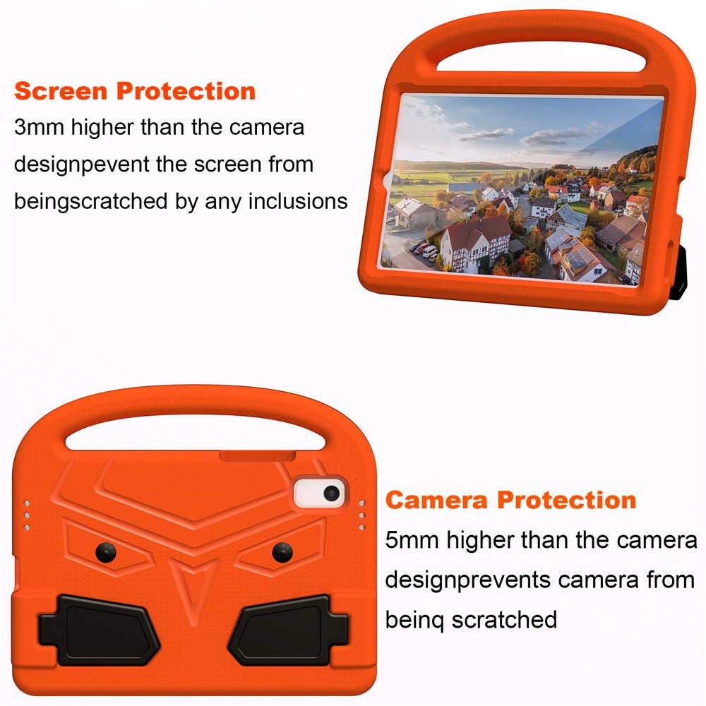 For Lenovo Tab M9 Sparrow Style EVA Case Foldable Kickstand Tablet Protective Cover with Portable Handle - Orange